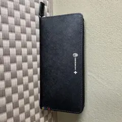 カステルバジャック 定価2万2000円 モノグラム柄 長財布 ピンクレザー