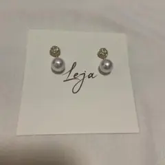 Leja パール ビジュー ピアス