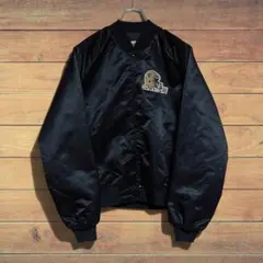 90s USA製 Chalk Line NFL ヴィンテージ スタジャン 黒 L