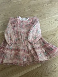 moimoln 花柄 長袖ワンピース 110cm