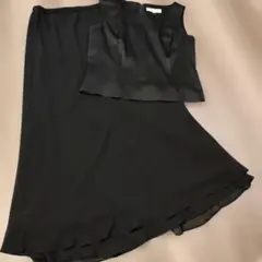 フォーマル！11号ブラック タンクトップ フレアスカート セット