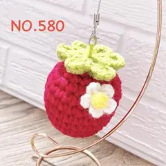 いちご ハンドメイド あみぐるみ ストラップ レッド