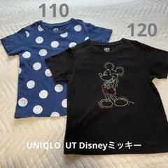 ★UNIQLO UT Disneyミッキー キッズ Tシャツ 2点110・120のサムネイル
