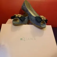 DIANAビジュー付きフラットシューズ