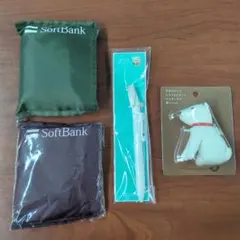 【未使用】ソフトバンク　ノベルティ　グッズ　4点　ストラップ　ボールペン　他