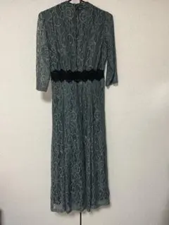 グリーンレース ロングドレス パーティードレス 結婚式