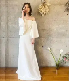 れ様専用】ドレスプロダクション オフショルダー Aラインドレス