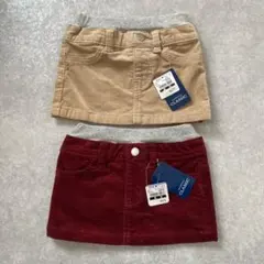 西松屋　コーデュロイ　ミニスカート　ベロア　セット