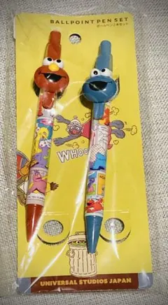 USJ エルモ・クッキーモンスター ボールペンセット セサミストリート