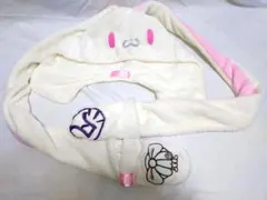 汎用うさぎ ホワイト フード キャップ