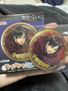 進撃の巨人　ラメキラカンバッジ　魔法使い　缶バッジ　エレン