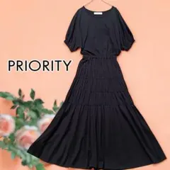 PRIORITY プライオリティ マキシ丈 ティアードワンピース レスピーギのサムネイル