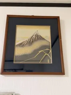 富士風水絵画 彫金パネル 「白富士 」 画 池田満寿夫 - メルカリ