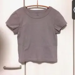 Brandy Melville クロップド Tシャツ 薄いあずき色