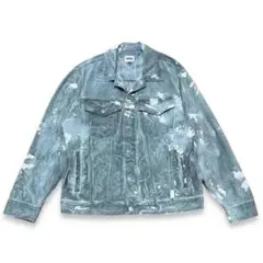 ★希少トミーヒルフィガー ブリーチ加工オーバーサイズデニムジャケットＧジャン L