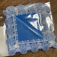 最安値【ラッピング済】近沢レース店 × ドラえもん 限定 ハンカチ ブルー 青