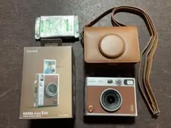 fujifilm instax mini evo チェキカメラ ブラウン
