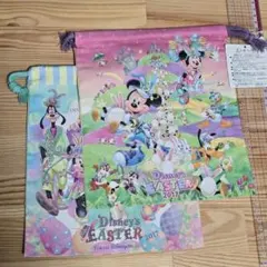 ディズニー　イースター　巾着袋2枚セット