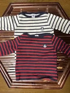 PETIT BATEAU 長袖Tシャツ 2枚セット 24m