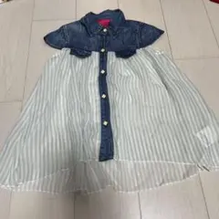 BEGUM デニムシャツ ストライプ 120cm