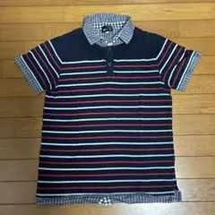 TK MIXPICE ストライプポロシャツ Lサイズ