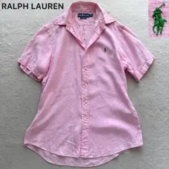 ⭐美品 ポロラルフローレン パフスリーブ ギンガムチェック リネン