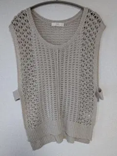 cepo ベージュ 薄手ニットベスト