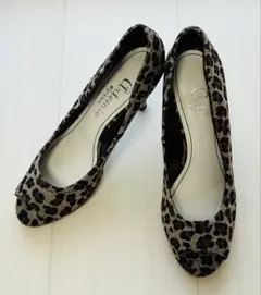 アルテミスバイダイアナ⭐︎DIANA⭐︎オープントゥ⭐︎パンプス⭐︎豹柄