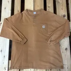 carhartt ヘンリーロンt 茶　BIGのサムネイル