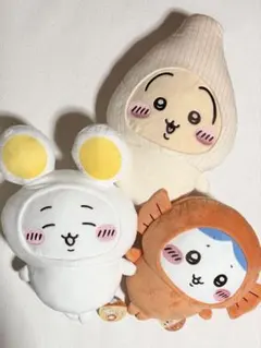 全３種 ちいかわ カレーのお共たちBIGぬいぐるみ ゆで玉子 福神漬 らっきょうのサムネイル