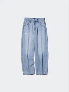 UNIQLO バギーカーブジーンズ 64Blue 23inc