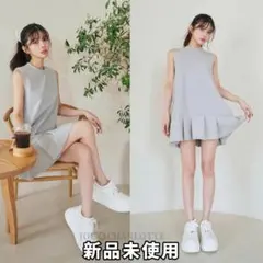 ダーリッチ darich ランダムフリルポンチミニワンピース GRY Free