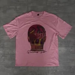 Burning Life フロントプリント Tシャツ ピンク　y2kのサムネイル