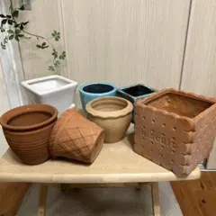 7個テラコッタ鉢 多肉植物鉢　ガーデニング 寄せ植え
