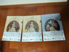一番くじ　ディズニー　プリンセス　クリアファイル　3点