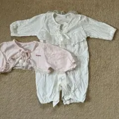 ベビードレス　セレモニードレス　お宮参り　カバーオール　カーディガン　セット