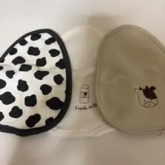 西松屋 ベビー 授乳スタイ 3枚セット 牛柄