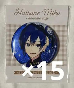 初音ミク アニメイトカフェ KAITO 缶バッジ アクリルスタンド セット