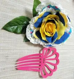 フラメンコ　造花フローレス　ペイネタ　髪飾りセット