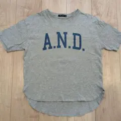SHISKY A.N.D. ロゴ Tシャツ グレー 140のサムネイル