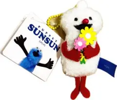 パペットスンスン　ぬいぐるみマスコット　ノンノン花束バージョン