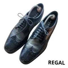 REGAL ウィングチップ レザーシューズ 25cm 日本製 バイカラー
