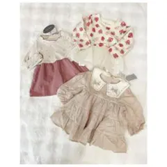 こども服 90cm ベージュ 刺繍 フリル付き トップス おまとめ売り