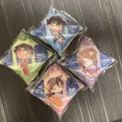 名探偵コナン クッションチャーム コンプリート おまけ付きの缶バッジセット
