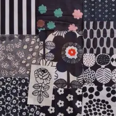 マリメッコ レア ヴィンテージ マルケッタ カールニッカ ハギレセット 黒系