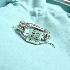 値下げしました】Tiffany & Co. スモールダブルロックリング 13号