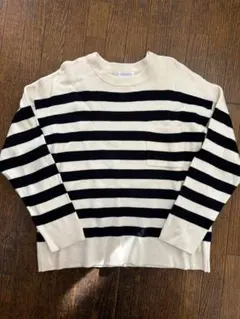 ビューティ&ユースのボーダーポケットニットMユナイテッドアローズユニクロ