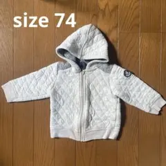 PETIT BATEAU グレー キルティング アウター