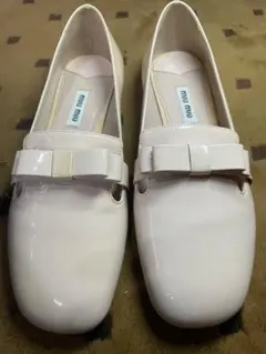 【未使用品】miu miu バレーシューズ 中古・古着通販】MIU MIU (ミュウミュウ) バレエシューズ ピンク