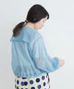 I AM I Organdy ブルゾン ブラウス　セーラーカラーのサムネイル